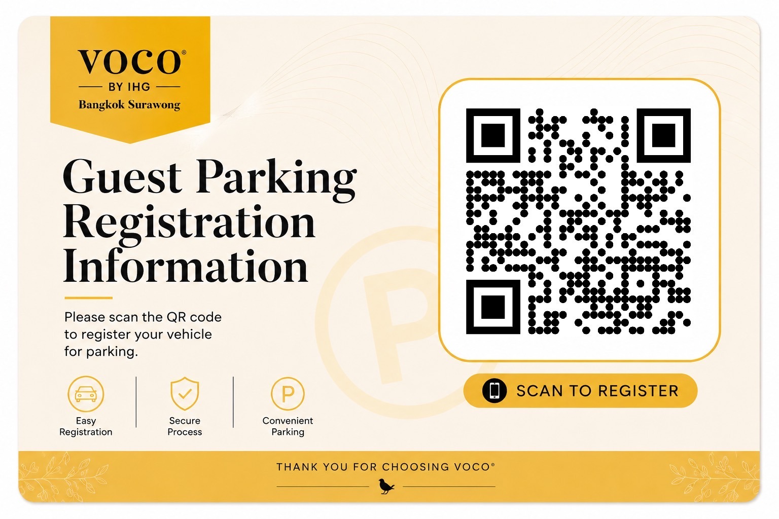 Scan to Register Guest Parking
